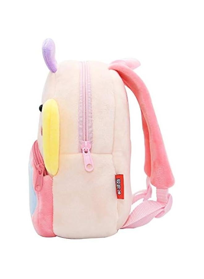 Cute Toddler Backpack Toddler Bag Plush Animal Cartoon Mini Travel Bag for Baby Girl Boy 2-6 Years(Colorful erfly) - Image 3